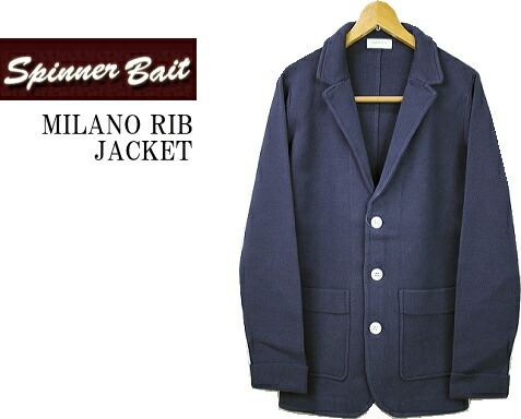 Spinner Bait スピナーベイト MILANO RIB JACKET ミラノリブ ジャケット 610MR ネイビー　セール品 お買い得 値下げ 送料無料 テレワーク 在宅 返品交換不可