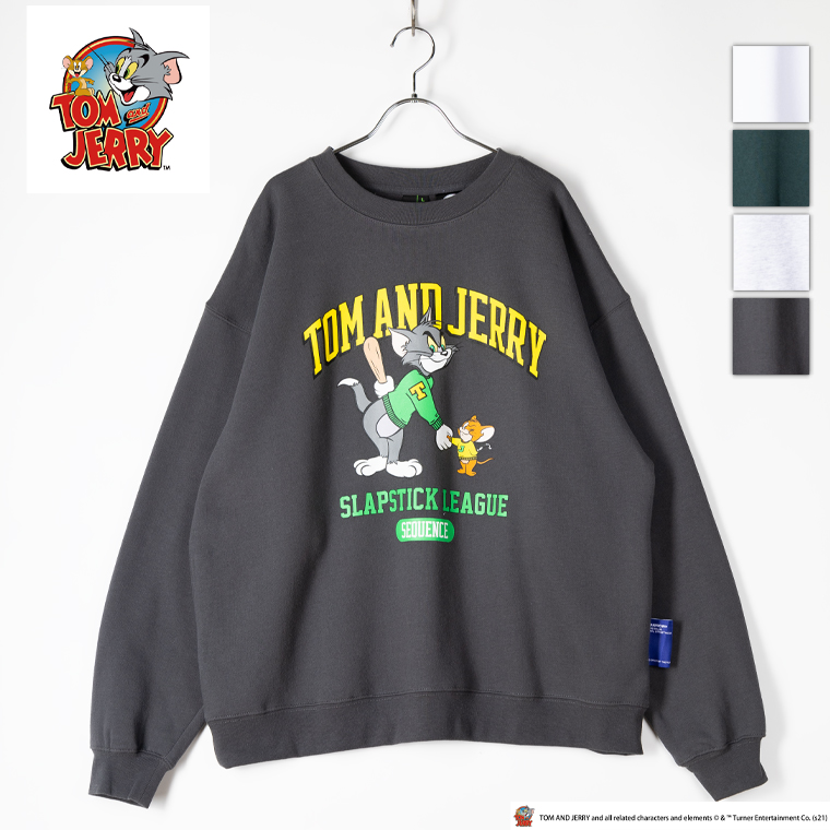 Tom Jerry トムとジェリー Sequence メンズ レディース ユニセックス 長袖 スウェット トレーナー 裏起毛 Tj College Sweat Alittlepeaceofmind Co Uk