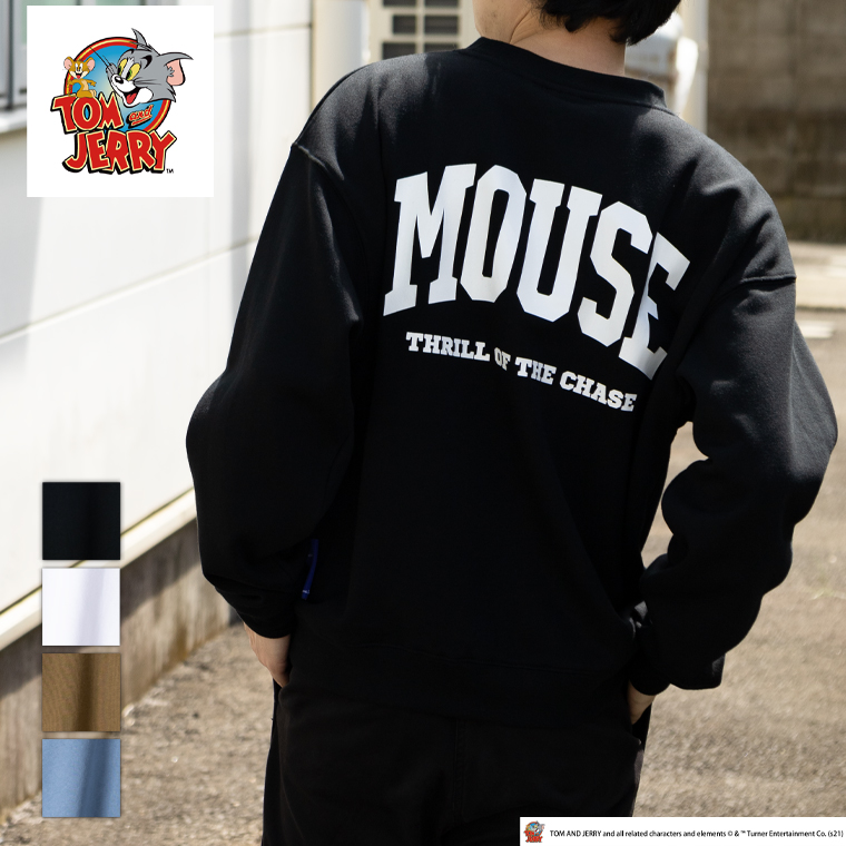 Tom Jerry トムとジェリー Sequence メンズ レディース ユニセックス 長袖 スウェット トレーナー 裏起毛 Tj バックプリント College Sweat Alittlepeaceofmind Co Uk