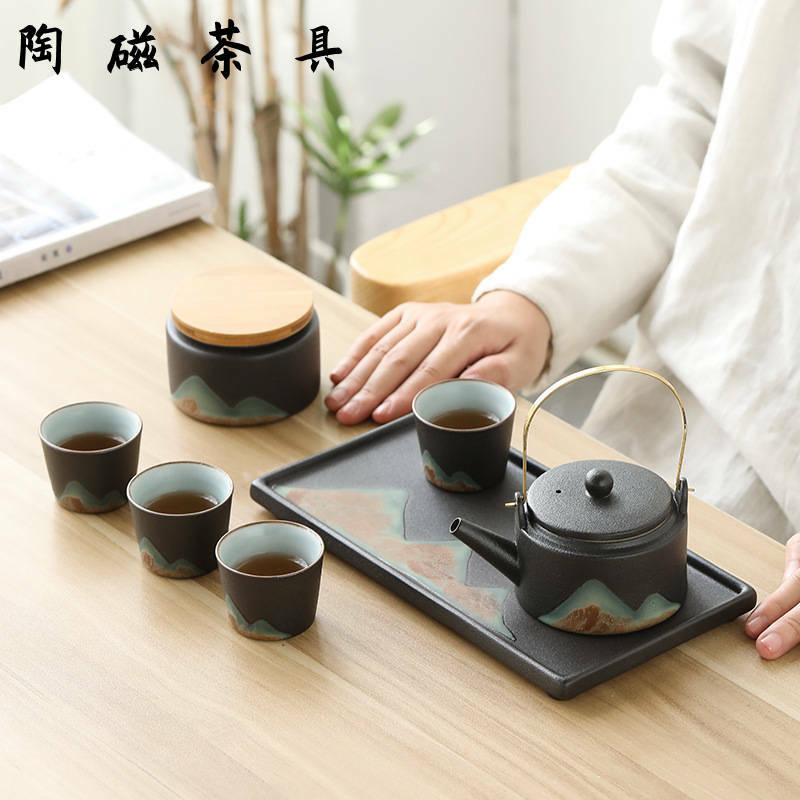 楽天市場】急須セット 湯呑み セット ティーポット 陶磁茶具セット