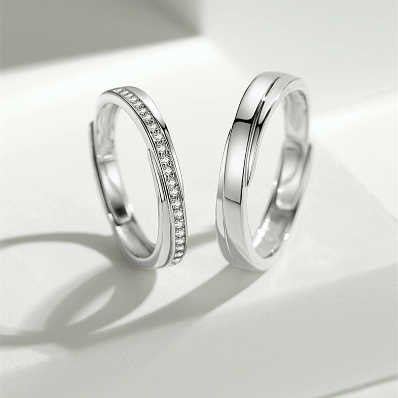 シルバー925 ペアリング ２個セット リング 結婚指輪 メンズ 婚約指輪 ...