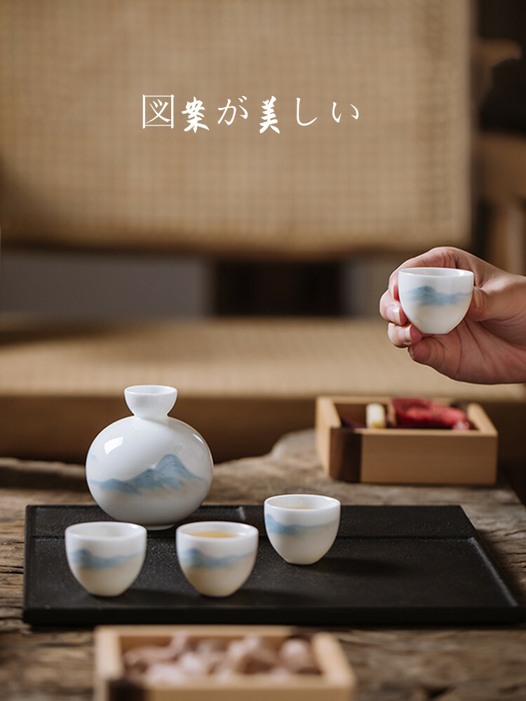 ハイクオリティ 清酒杯セット 酒器セット 酒ポト 125ml 酒燗器 0ml 耐熱 盃 15ml 6個セット ぐい呑み 高級品 おしゃれ 伝統工芸 和風 日本酒 清酒 家飲み 乾杯 お酒好き プレゼント 父の日 面白い 退職祝い 忘年会 Fucoa Cl