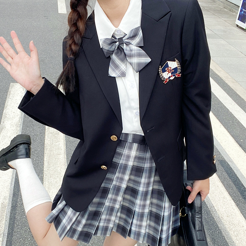 女子高生制服 ブレザー制服 5点セット ネクタイ リボン フォーマル スクール 高校生 學院風 入学式スーツ コスプレ 卒業式服 女の子 Thetechbulletin Com