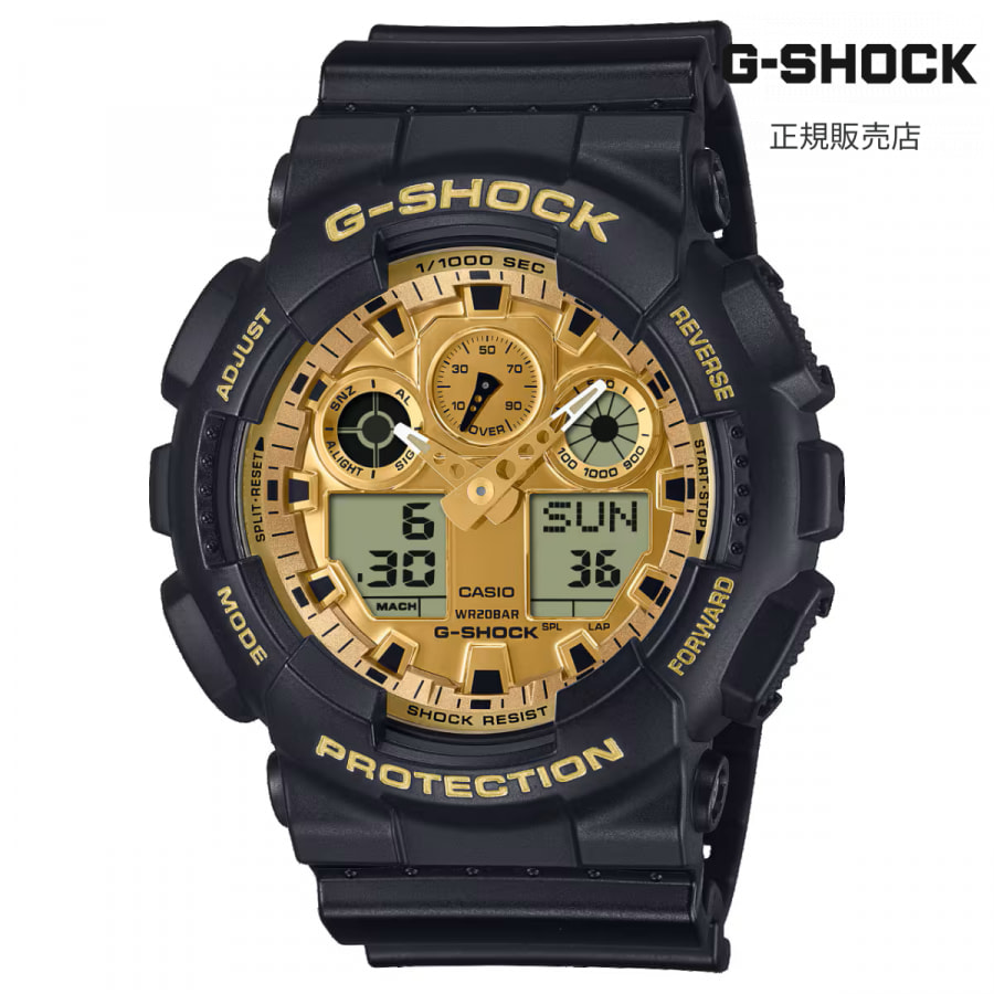 【マラソン期間限定 当選で最大100%Pバック】【Gショック 国内正規品】G-SHOCK GA-100 SERIES GA-100GGB-1A9JF｜AMI店