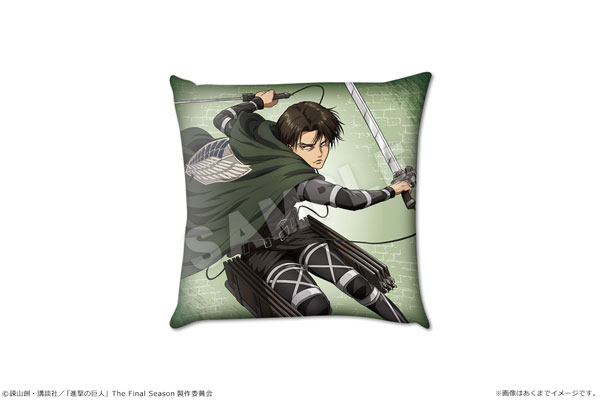 楽天市場 進撃の巨人 The Final Season クッション 02 リヴァイ カナリア ０９月予約 あみあみ 楽天市場店