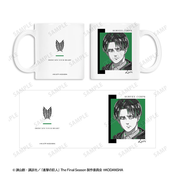 市場 進撃の巨人 Black Label マグカップ リヴァイ Ani Art