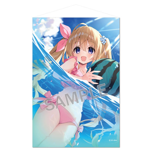 すいみゃ B2タペストリー アクア 白花ちゃん（再販）[ブレンドリーム]《０４月予約》