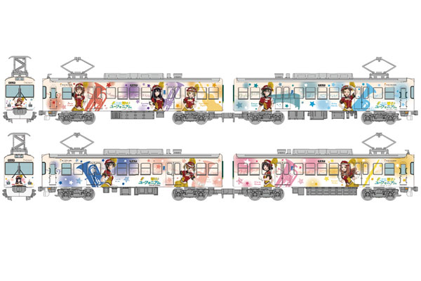 鉄道コレクション 京阪電車大津線700形 「響け！ユーフォニアム」ラッピング電車2023 2両セット[トミーテック]《08月予約》画像