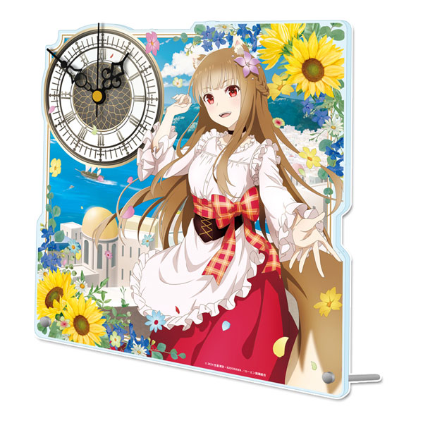 狼と香辛料 MERCHANT MEETS THE WISE WOLF 描き下ろしアクリル置時計[港街のホロ][シーズナルプランツ]《発売済・在庫品》画像