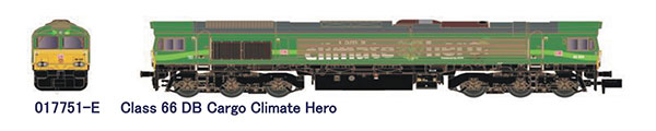017751-E (N)Class 66 DB Cargo Climate Hero[ホビーセンターカトー]【送料無料】《発売済・在庫品》｜あみあみ 店