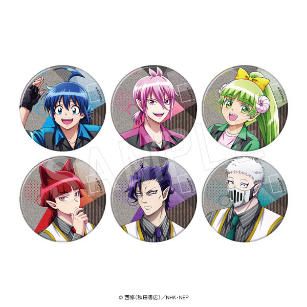 魔入りました！入間くん トレーディング グリッター缶バッジ ラウンドワンコラボver. 6個入りBOX[中外鉱業]《発売済・在庫品》画像
