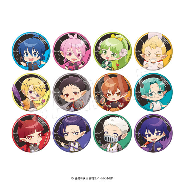 魔入りました！入間くん トレーディング缶バッジ ミニキャラ ラウンドワンコラボver. 12個入りBOX[中外鉱業]《発売済・在庫品》画像