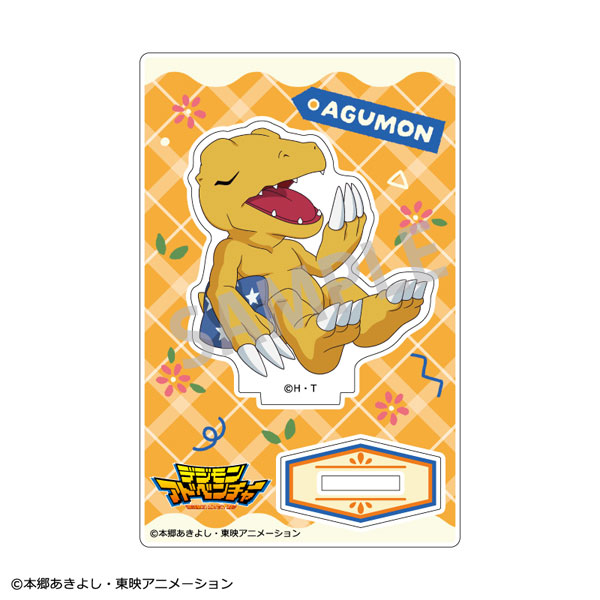 デジモンアドベンチャー ミニアクリルスタンド アグモン 寝起き[カミオジャパン]《発売済・在庫品》画像