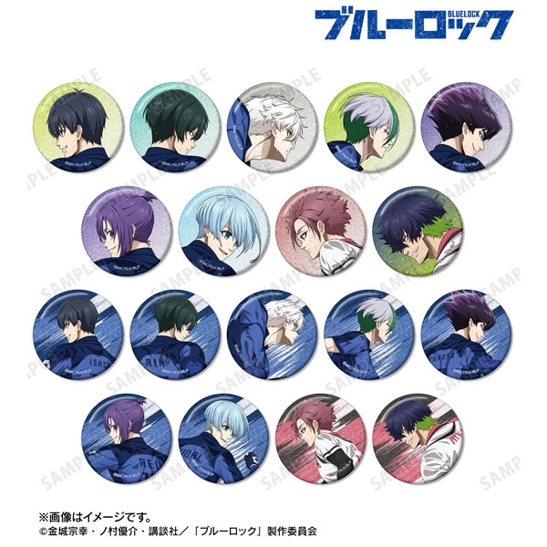 TVアニメ『ブルーロック』 描き下ろし 戦う背中×雨ver. トレーディンググリッター缶バッジ 18個入りBOX[アルマビアンカ]《０７月予約》