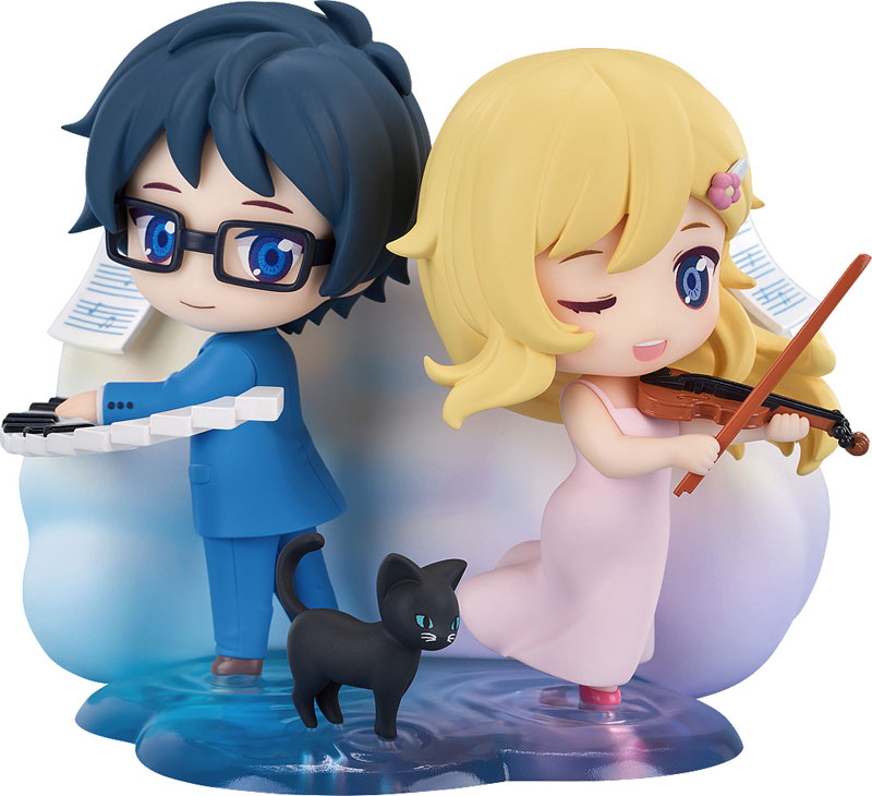 Qset+ 四月は君の嘘 宮園かをり＆有馬公生 完成品フィギュア[グッドスマイルアーツ上海]《発売済・在庫品》画像