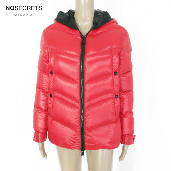 80%OFF 新品 ノーシークレッツ SNOW SECRET コート 42 ECO159 S Mサイズ レッド レディース ダウンジャケット アウター フード付き