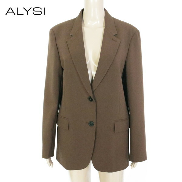 85%OFF 新品 アリジ ALYSI ジャケット 42 EJK384 Lサイズ ブラウン レディース テーラードジャケット シングル イタリア製｜エーエムアイクローズ店