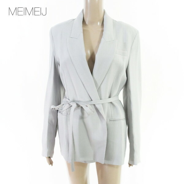 『百貨店SALE銀行割引客体』80%OFF 新品 メイメイジェイ MEIMEI J 上衣 40 EJK401 M大きさ 点火装置薄墨色 レディース テーラードジャケット アウター イタリア製