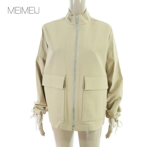 『百貨店SALE銀行割引客体』80%OFF 新品 メイメイジェイ MEIMEI J 上衣 40 EJK405 無償性大いさ ベージュ レディース 上衣 アウター 綿織物 イタリア製