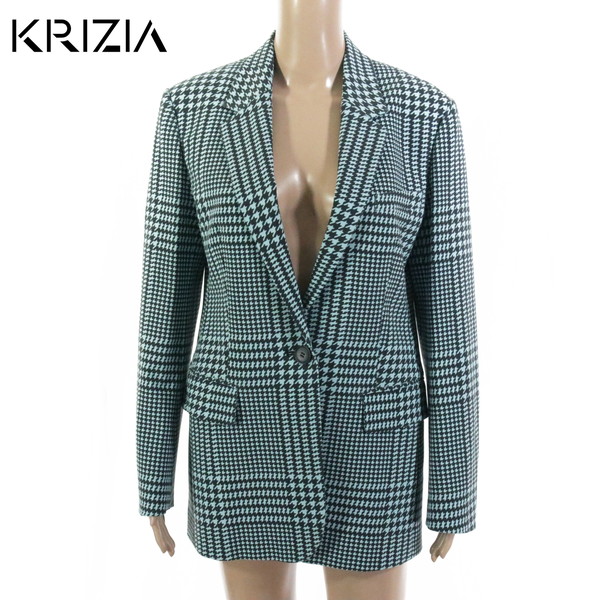 90%OFF 新品 クリッツィア KRIZIA ジャケット 44 EJK310 L LLサイズ ライトブルー ブラック レディース テーラードジャケット 千鳥格子 アウトレット|エーエムアイクローズ店