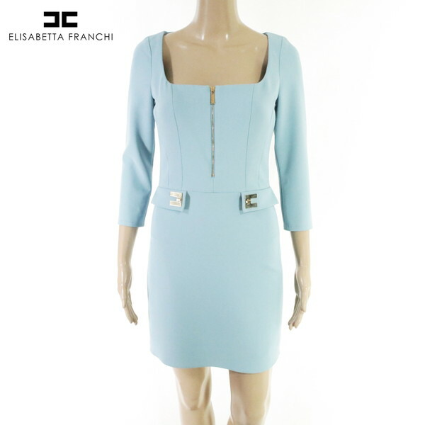 『百貨店SALE銀行割引客体』80%OFF 新品 エリザベッタフランキ ELISABETTA FRANCHI 衣裳 40 EOP1782 S M大きさ 点火装置青碧 レディース 袖付き添い人衣裳 イタリア製