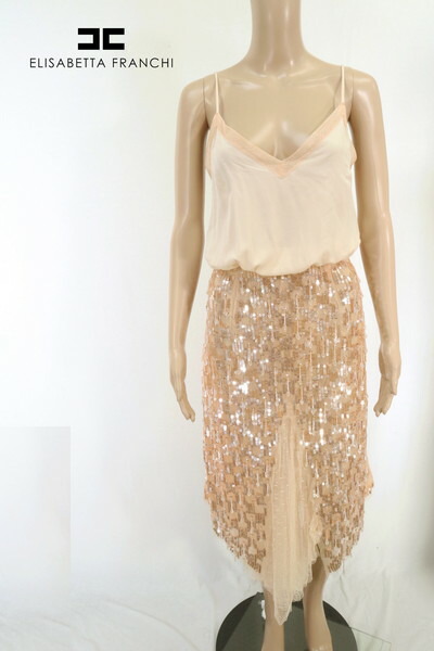 『百貨店SALE銀行割引客体』90%OFF 訳あり 新品 エリザベッタフランキ ELISABETTA FRANCHI 衣裳 40 EOP1019 S大きさ さくら色 レディース 衣裳御召しもの 逃げ口