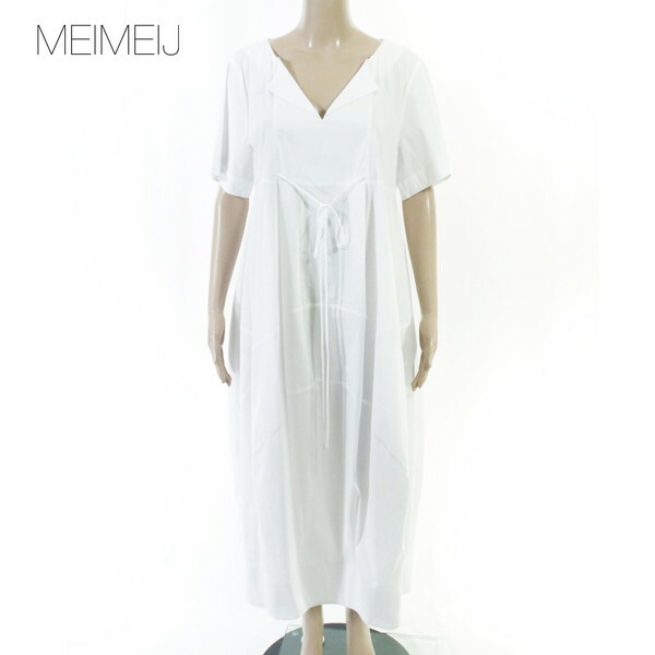 80%OFF 新品 メイメイジェイ MEIMEI J 衣装 40 EOP1846 M L大きさ 白いこと レディース 半袖ロング衣装 綿織物 イタリア製