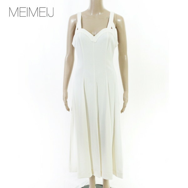 80%OFF 新品 メイメイジェイ MEIMEI J 衣装 40 EOP1824 M大きさ 象牙色 レディース ロング衣装 ノースリーブ イタリア製
