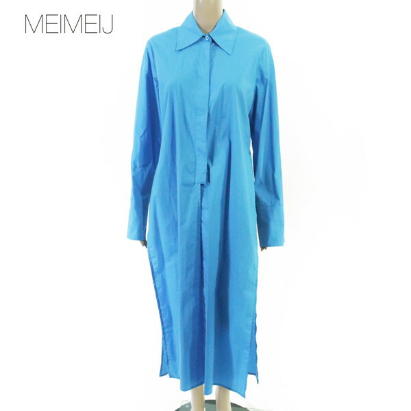 80%OFF 新品 メイメイジェイ MEIMEI J 衣裳 40 EOP1862 M L大きさ 黒いこと レディース ロング衣裳 綿織物 プルオーバー衣裳イタリア製