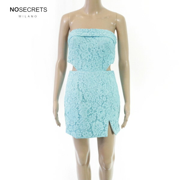 80%OFF 新品 ノーシークレッツ NO SECRETS 衣裳 42 EOP1879 M大きさ 点火装置青碧 レディース ベアとっ始め衣裳 綿織物スピード競技