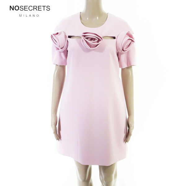 80%OFF 新品 ノーシークレッツ NO SECRETS 衣裳 42 EOP1899 L大いさ サクラ色 レディース 半袖衣裳 お花動機