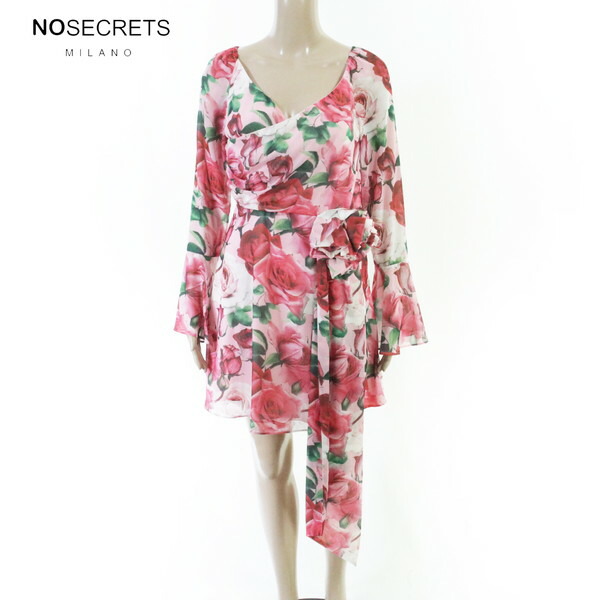 80%OFF 新品 ノーシークレッツ NO SECRETS 衣裳 42 EOP1903 M大きさ さくら色 レディース 長袖衣裳 御花柄
