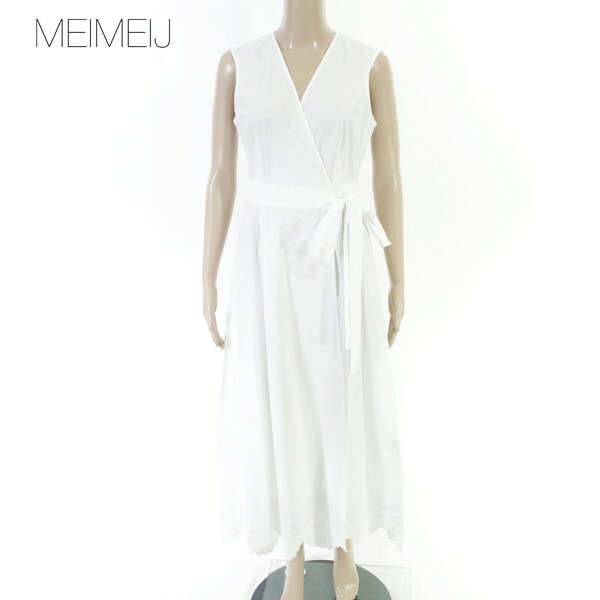 80%OFF 新品 メイメイジェイ MEIMEI J 衣装 40 EOP1910 M大きさ 白いこと レディース さあ美衣装 綿織物 ロング丈 イタリア製