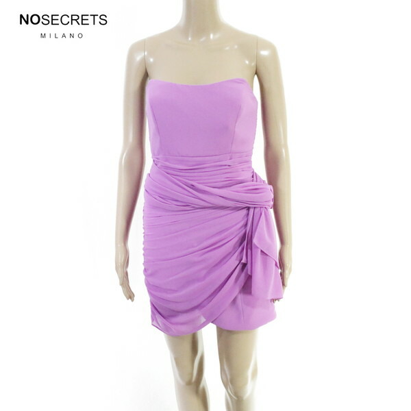 80%OFF 新品 ノーシークレッツ NO SECRETS ワンピース 42 EOP1921 Mサイズ パープル レディース ベアトップワンピース ドレープ｜エーエムアイクローズ店 8,026円