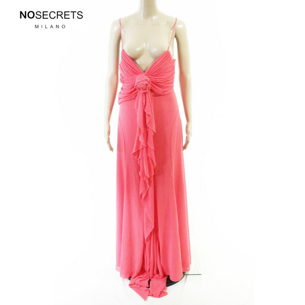 80%OFF 新品 ノーシークレッツ NO SECRETS 衣装 42 EOP1931 M大きさ 赤いこと レディース ロング丈御召しもの ノースリーブ 御花主題