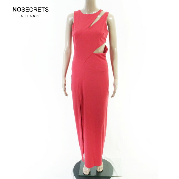 80%OFF 新品 ノーシークレッツ NO SECRETS 衣装 42 EOP1935 M大きさ 赤いこと レディース ノースリーブ衣装 ロング丈 酉の方角見せ切り立てる