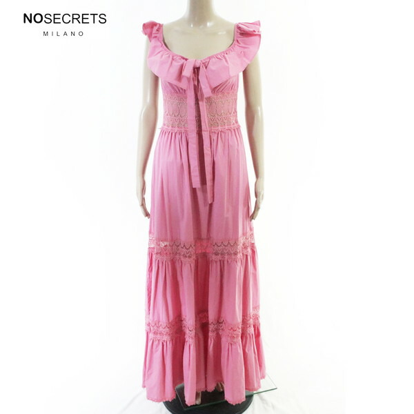 80%OFF 新品 ノーシークレッツ NO SECRETS ワンピース 42 EOP1942 Mサイズ ピンク レディース ロングワンピース レース コットン｜エーエムアイクローズ店