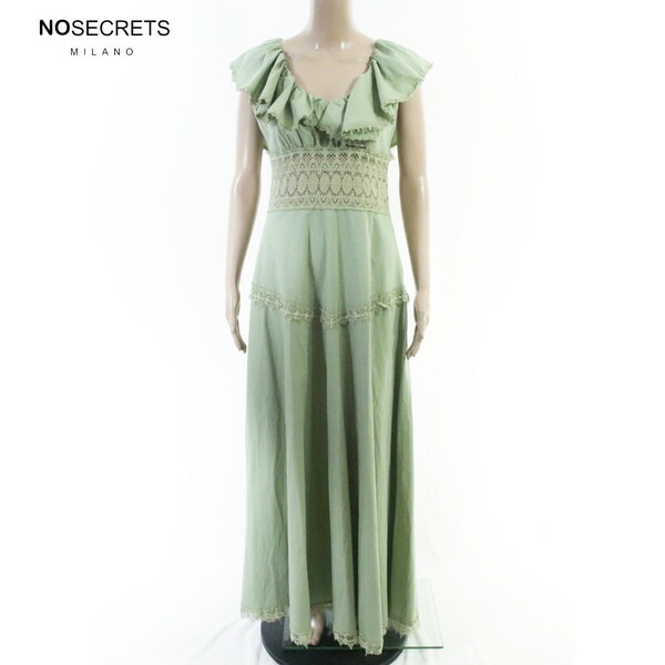 80%OFF 新品 ノーシークレッツ NO SECRETS 衣装 42 EOP1944 M L大きさ 緑であること レディース ロング衣装 スピード競技 綿織物