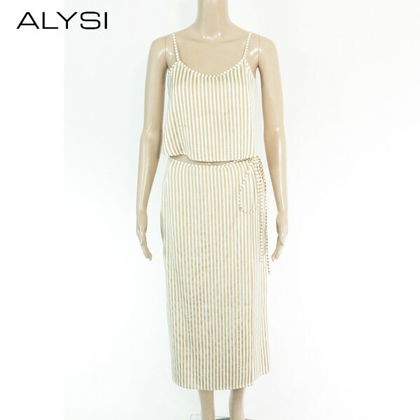 『百貨店SALE割り引き客体』80%OFF  新品 アリジ ALYSI 衣装 40 EOP1773 M大きさ ベージュ セットアップ衣装 ノースリーブ 2天下太平衣装 リネン イタリア製