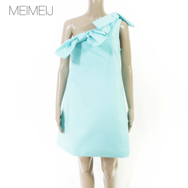 80%OFF 新品 メイメイジェイ MEIMEI J 衣装 40 EOP1795 M大きさ 青み レディース ワンショルダーワンピース  衣装御召しもの 綿織物 イタリア製
