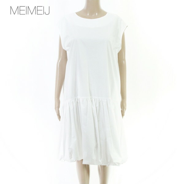 80%OFF 新品 メイメイジェイ MEIMEI J 衣装 40 EOP1802 無償性大きさ 白いこと レディース ノースリーブ衣装 綿織物 軽気球 イタリア製