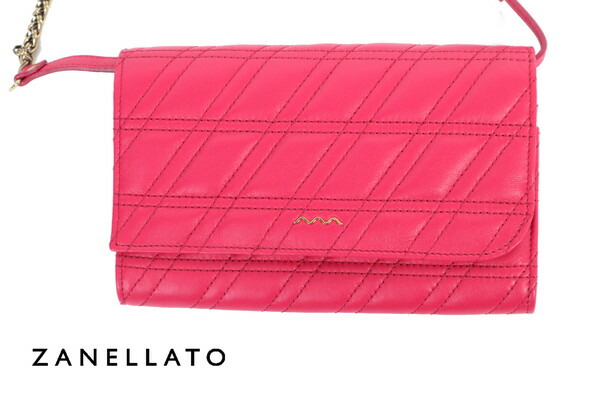 80%OFF 新品 ザネラート ZANELLATO バッグ EOT548 ピンク レディース ショルダーウォレット クラッチ CONTINENTAL CHAIN イタリア製 アウトレット｜エーエムアイクローズ店