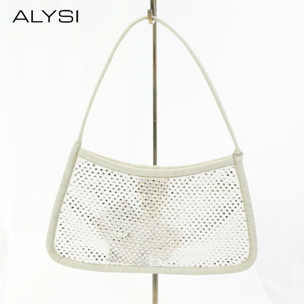 80%OFF 新品 アリジ ALYSI バッグ EOT1146 ベージュ レディース ショルダーバッグ ラインストーン付きバッグ シアーバッグ イタリア製