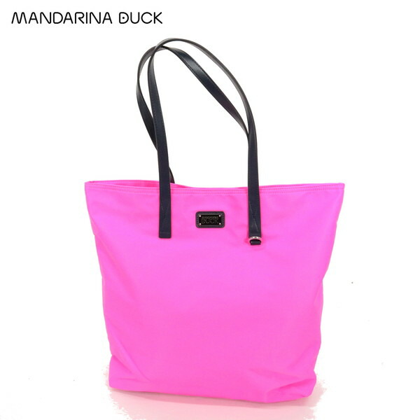 55%OFF 新品 マンダリナダック MANDARINA DUCK バッグ EOT733 ピンク レディース トートバッグ ネオンカラー ポーチ付き