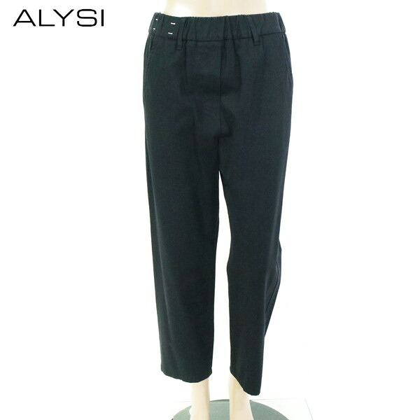 80%OFF 新品 アリジ ALYSI パンツ 28 EPT1128 M Lサイズ ブラック レディース コットンパンツ カジュアルパンツ ウエストゴム イタリア製