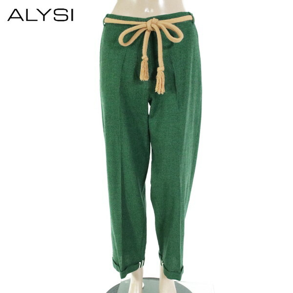 85%OFF 新品 アリジ ALYSI ズボン下 44 EPT1082 LL大きさ 緑であること レディース 羊毛ズボン下 チドリ透かし彫り柄 酉の方角天然ゴム ヒモ胴締め付き添い人 イタリア製