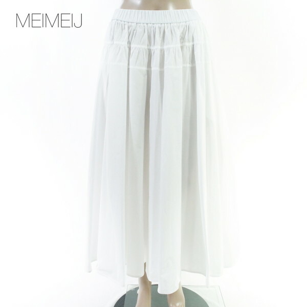 『百貨店SALE銀行割引客体』80%OFF 新品 メイメイジェイ MEIMEI J スコート 40 ESK776 M大きさ 白いこと レディース ロングスコート 太陽フレア イタリア製
