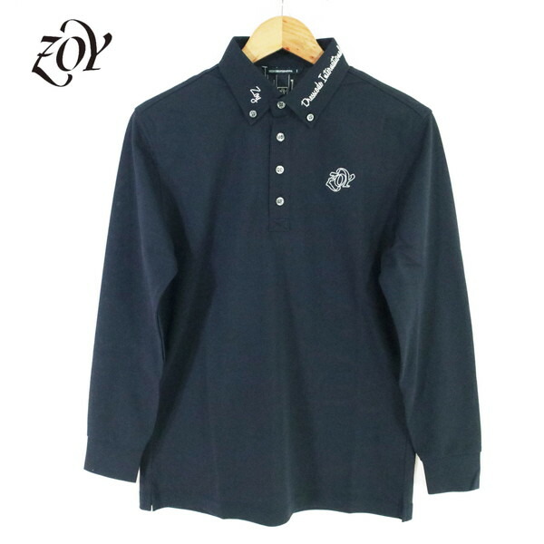 60%OFF 新品 ゾーイ ZOY スポーツシャツ 1003 HCS698 L-LL大きさ 米国海軍 メンズ カットソー 長袖 ポリエステル×綿織物 鹿の子地 ナノファイン製作 防臭成り行き 春夏 ゴルフ御召しもの 071442002