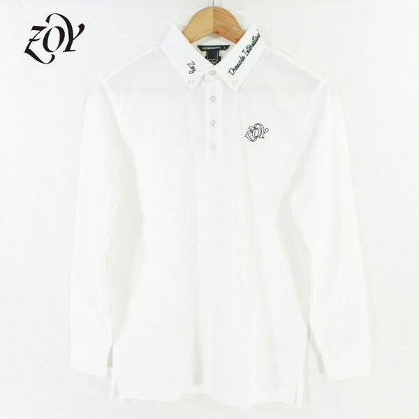 60%OFF 新品 ゾーイ ZOY スポーツシャツ 1001 HCS699 S-M大きさ 白いこと メンズ カットソー 長袖 ポリエステル×綿織物 鹿の子地 ナノファイン製作 防臭成り行き 春夏 ゴルフ御召しもの 071442002