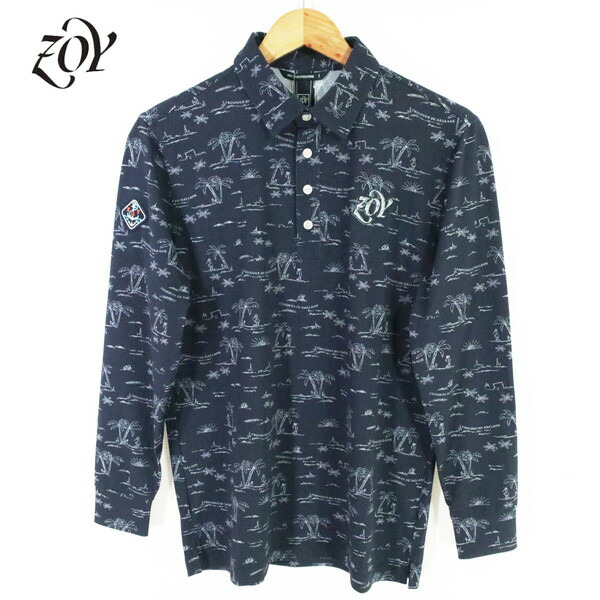 60%OFF 新品 ゾーイ ZOY ポロシャツ 1001 HCS703 S-Mサイズ ネイビー メンズ カットソー 長袖 ポリエステル×ポリウレタン ナノファイン加工 防臭効果 春夏 ゴルフウェア 071442031|エーエムアイクローズ店